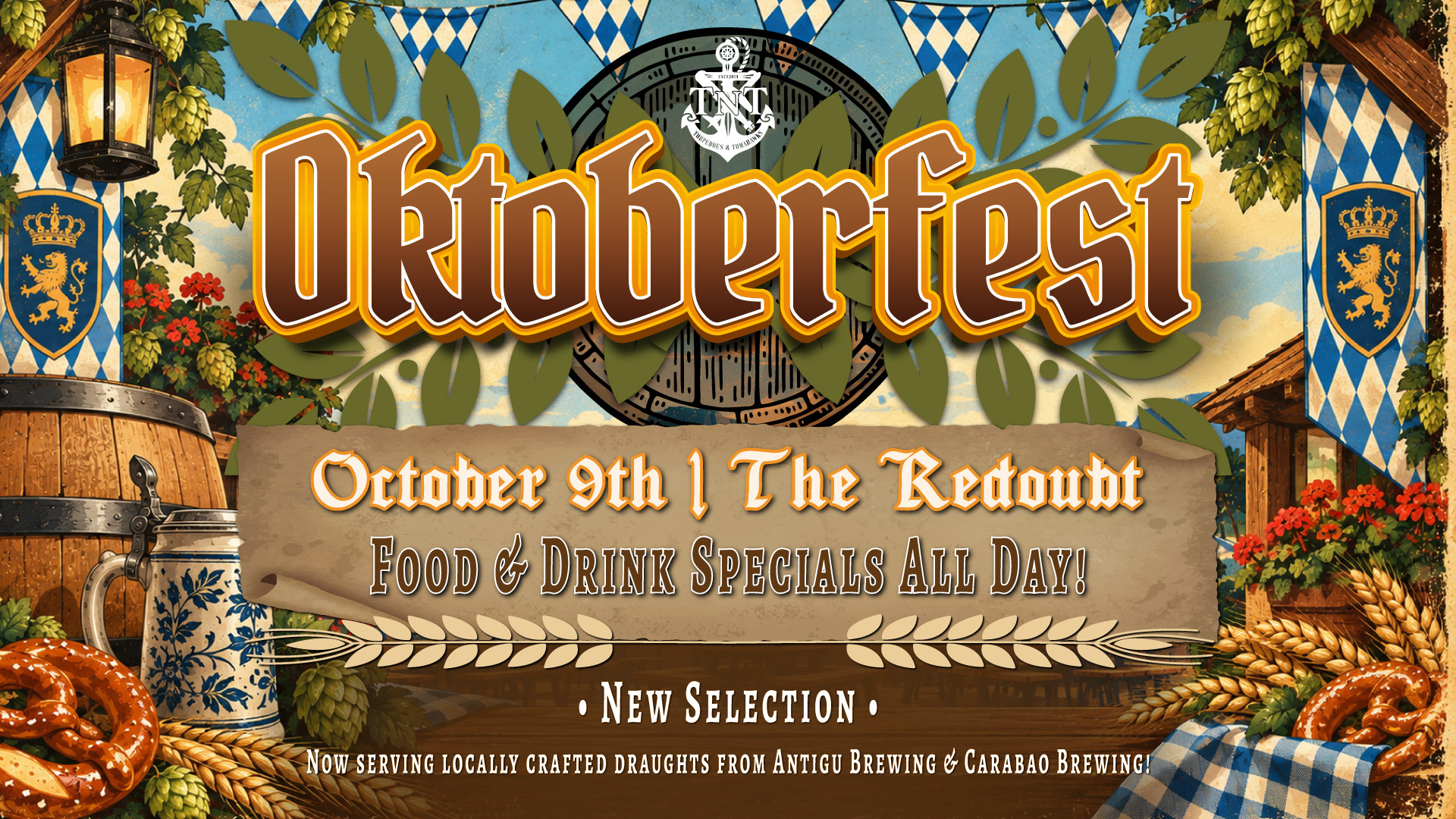 Oktoberfest at The Redoubt Oct. 9 features Knockwurst, Bratwurst, potato salad and sauerkraut.