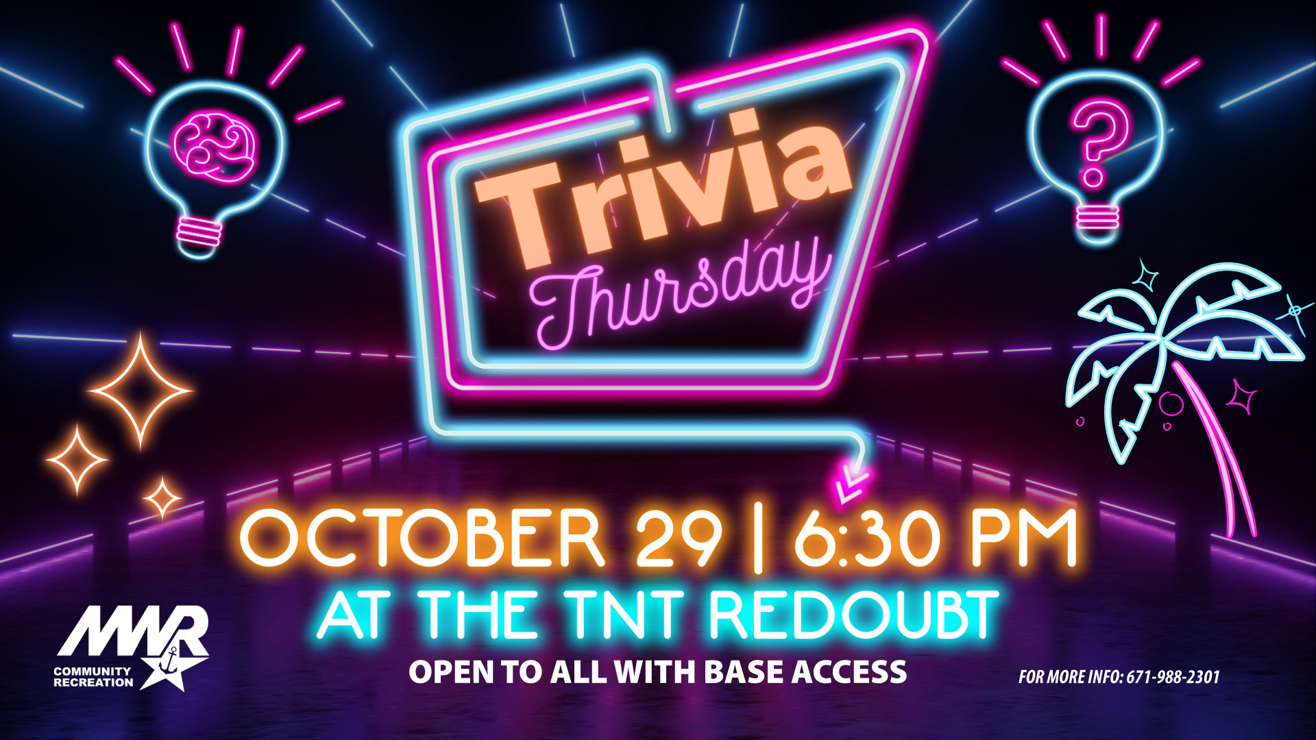 Trivia Thursday flyer for October 29th, 6:30 pm at Torpedoes & Tomahawks